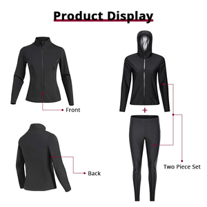 Combinaison de <span class=keywords><strong>sauna</strong></span> pour femmes, professionnelle, personnalisée, efficace, brûle les graisses, légère, manches longues, pour l'exercice, la remise en forme - Product Image 3