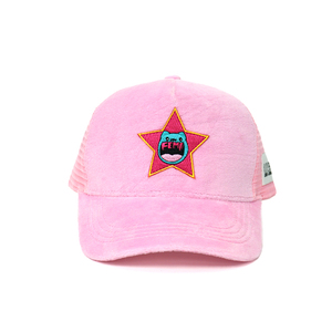 Thiết Kế Đặc Biệt Tạo Của Riêng Bạn Dệt Nhãn Màu Hồng Lưới Trở Lại Cap Thêu Logo Da Lộn Tùy Chỉnh Thêu <span class=keywords><strong>Trucker</strong></span> Mũ - Product Image 2