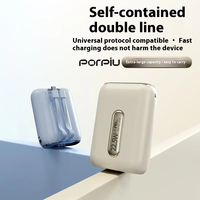 Banque d'alimentation portable PORPIU Super Rapide 22,5W avec écran LED, sortie Type-C, 20000mAh, avec interface Micro USB
