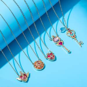 Bijoux de mode Accessoires Mignon <span class=keywords><strong>Baguette</strong></span> Magique Pendentif SAKURA Card Captor <span class=keywords><strong>Sailor</strong></span> <span class=keywords><strong>Moon</strong></span> Collier pour Filles - Product Image 2