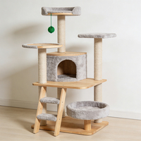 Rumah Pohon Kucing Custom Design Sisal Modern Mewah Grosir Terlaris Ukuran Besar dari Kayu