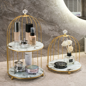 Birdcage thiết kế lồng bánh đứng Kệ hiển thị Máy tính để bàn đứng phòng tắm trang điểm tổ chức phòng tắm lưu trữ giá kệ - Product Image 1