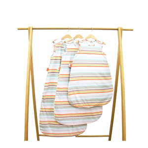 Alta calidad 100% algodón transpirable respetuoso con el medio ambiente 2.5TOG saco de dormir doble cremallera dos capas enclavamiento 0-2 años bebé durmiendo - Product Image 1