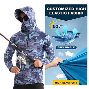 Maillot de pêche performant, prêt à être expédié, personnalisable avec logo, sublimation, haute élasticité, protection solaire, pour jeunes. - Product Image 3