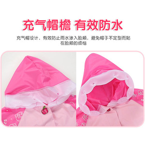 Impermeable para niños con estampado de dibujos animados, mochila con asiento, ropa impermeable para estudiantes, para salidas en días lluviosos, talla L a 4XL - Product Image 5