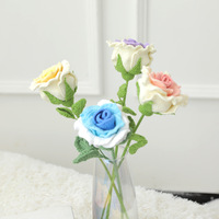 Usine Direct-Artisanal DIY Crochet Grand Thai Rose Fleurs Artificielles Écologique Personnalisable Taille Couleur En Gros Décor