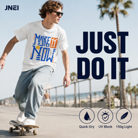 T-shirt de performance personnalisé JNEI 150 g/m² facile à nettoyer et anti-humidité pour commandes en marque blanche