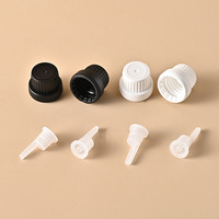 Vente en gros de flacons compte-gouttes en verre ambré avec protection UV, 5 ml, 10 ml, 15 ml, 30 ml, avec pipettes graduées et bouchons noirs pour huiles essentielles