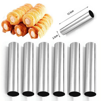Moule à beurre conique en acier inoxydable réutilisable antiadhésif résistant à la chaleur pour croissants, tube à pâtisserie, embout à spirale danoise