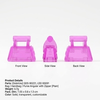 Gobricks GDS-90221 Sac à main uni angulaire avec fermeture éclair LLD 93091 Accessoires de sac pour minifigurine femme shopping