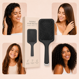 TL Nouveauté Grande Brosse Carrée Peinte à la Main Anti-Nœuds pour Coiffure et Boucles, Brosse de Massage à Coussin d'Air - Product Image 6