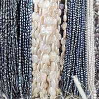 Perles d'eau douce baroques de grande taille, forme nucléée, blanches cristallines, naturelles, en vrac, pour la fabrication de bijoux
