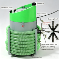 Machine de nettoyage de conduits d'air électrique haute efficacité, équipement de brossage pour nettoyeur de conduits HVAC 2800W