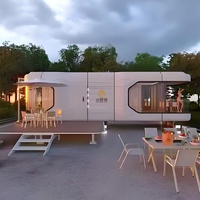 Cápsula de Lujo Estilo Europeo para Hotel, Cama Contenedor Prefabricada y Móvil para Exterior, Cabaña de Acero para Villa