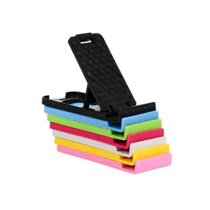 Suporte universal de plástico para celulares, suporte ajustável de mesa para iphone samsung xiaomi telefones tablet