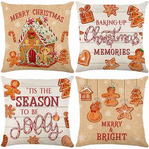 4Pcs <b>Christmas</b> <b>Throw</b> Merry Tree Pine Trees Pillow Covers Cushion Case for Holiday Home Sofa Couch - Product Image 4