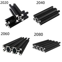 Profilé en aluminium extrudé série 6000 à fentes en T et en V pour cadre de machine CNC 3D, modèles 2020, 2040, 2080, 3060, 3030, 4040, 4080, etc.