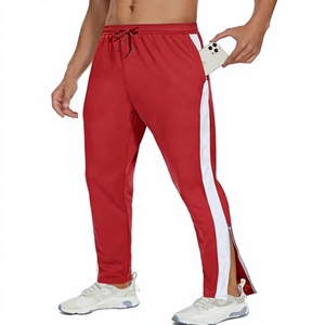 Pantalones Deportivos para Hombre, Cierre en Tobillos, Corte Ajustado, para Entrenamiento, Running, Atletismo, Baloncesto, con Bolsillos con Cierre - Product Image 1