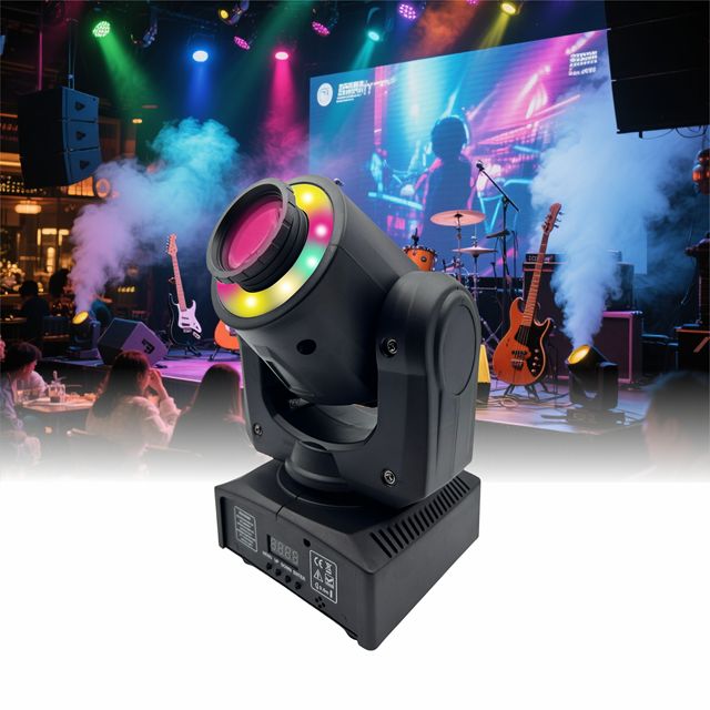Ready to Ship 60W DMX512 LED Mini Beam Gobo Moving Head Sound Activated System for Instant Party Wedding Small Bar Events