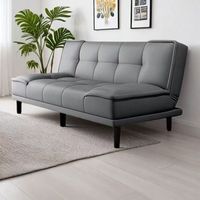 Sofá Cama Plegable de Cuero Moderno de Doble Uso, Ecológico, Inflable y Suave, para Sala de Estar, Dormitorio, Apartamentos Pequeños y Alquiler