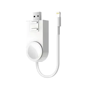 Compatible For iPhone iWatch Airpods Mini Portable Charging Cable 2 In 1 Built-in Charging Cable Magnetic USB Charging Cable