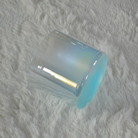 Cuenco de Cristal de Cuarzo Alquímico para Sonoterapia, Color Verde Glaciar Degradado HF, 432Hz 440Hz, para Meditación y Baño de Sonido