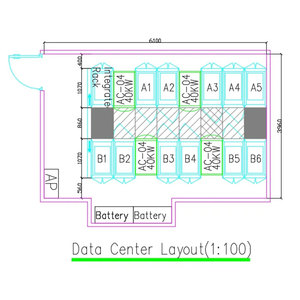 Lạnh lối đi ngăn chặn hệ thống trung tâm dữ liệu mạng Tủ thiết kế thông minh Kệ Mạng Giá cửa khóa điện cho trung tâm dữ liệu - Product Image 6