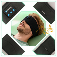 Bandeau audio pour dormir avec masque oculaire musical pour les dormeurs latéraux, idéal pour le sport, motif ciel étoilé, en polyester et élasthanne, 3 heures d'autonomie