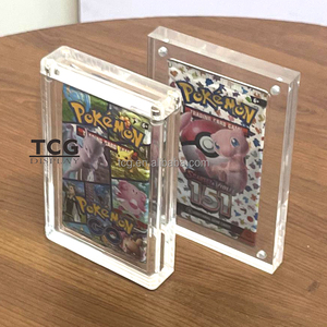 TCG campione gratuito acrilico Pokemon Booster Pack con magnetico Yugioh carte Booster Pack porta vetrina con supporto - Product Image 5
