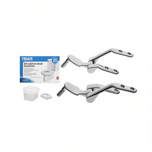 Charnières de siège de toilette Clio chromées, longueur 13 cm, largeur 11,2 cm, hauteur 4 cm - Product Image 3