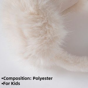 暖かく柔らかい折りたたみ式フェイクファーイヤーマフ＆イヤーウォーマー、アウトドアアクティビティに最適 - Product Image 2