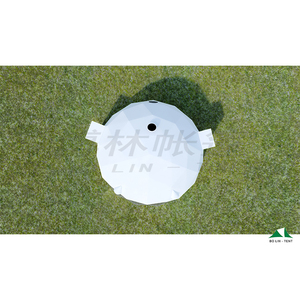 Tente de camping hôtel <span class=keywords><strong>Champing</strong></span> Tente dôme géodésique imperméable et transparente à double porte - Product Image 2