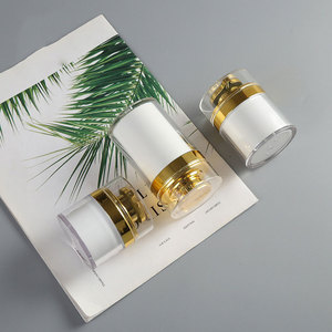 Sang Trọng 30Ml 100Ml Vàng Trắng Không Có Không Khí Kem Nhựa <span class=keywords><strong>PP</strong></span> Bơm Chai Có Thể Thay Thế Bơm Lại Chăm sóc Da Kem <span class=keywords><strong>Container</strong></span> Cho Mỹ Phẩm - Product Image 5