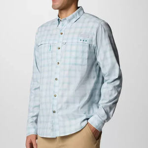 Vêtements camouflage numérique, haut à dos ouvert, haut de gamme, personnalisé pour l'automne, avec motifs de poissons, chemise de pêche à col boutonné avec motifs de poissons de Bali - Product Image 3