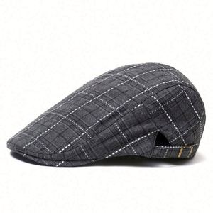 Gorra Unisex Negra y Gris de Algodón 100% Personalizable con Logo para Deportes al Aire Libre, Estilo Newsboy, Marca Privada, de Fábrica MU - Product Image 1