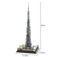 Wange 4222 Dubaï, la Tour Burj Khalifa, Scène architecturale mondiale, Attraction, Ensemble de jouets de construction en plastique unisexe, Collection