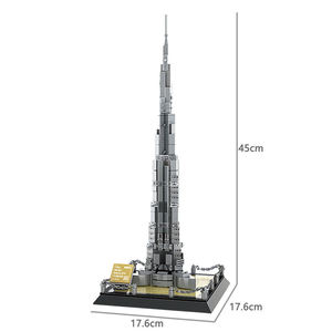 Wange 4222 Dubái, la Torre Burj Khalifa, Escena Arquitectónica Mundial, Atracciones, Bloques de Construcción Unisex, Juego de Juguetes de Plástico Coleccionables - Product Image 4