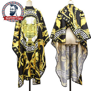 Tabliers de coiffeur en Polyester à motif de coupe de cheveux Capes de barbier tabliers de rasage châles de coiffeur tissu de barbier - Product Image 6