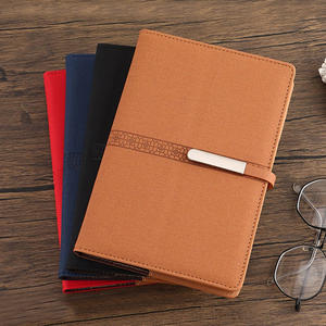 Couverture en cuir personnalisée A5 impression couverture rigide prix d'usine en cuir PU bande élastique Journal agenda carnet de notes - Product Image 1