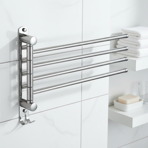Soluzione Moderna <span class=keywords><strong>Salvaspazio</strong></span> 180 °   Portasciugamani Girevole da Parete in Acciaio Inossidabile, Barra Portasciugamani Orientabile per <span class=keywords><strong>Bagno</strong></span> - Product Image 1