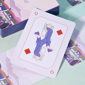 Cartes de poker Xinzhiguang 32 Mil en PVC imperméable, personnalisées, coins arrondis, écologiques, pour jeux de cartes - Product Image 1