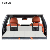 Planche d'extension pliable pour siège arrière avec protection d'appuie-tête et matelas non gonflable – Organisateur de voyage et de camping