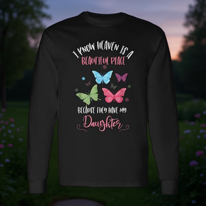 Ma fille est mon ange gardien au ciel, T-shirt à manches longues pour les mères en deuil - Product Image 3