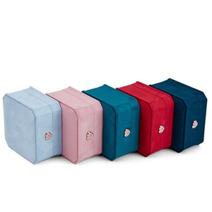 Trendy Modern Rectangle Jewelry Packaging <b>Boxes</b> Heart Button Design for Valentine's Day Gift Sets Including Rings Pendants - Product Image 5