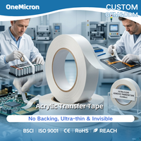 Ruban de transfert acrylique double face 0,05 mm 36 mm résistant à la chaleur pour processus SMT, masquage de composants électroniques PCB OneMicron