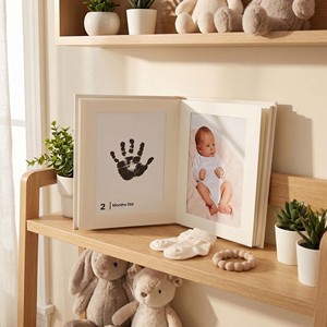 Baby Milestone Cards Ink Pad Baby Hand and Footprint Kit Baby Inkless Milestone Cards Regalo Marco DE FOTOS Baby Footprint Kit - Product Image 4