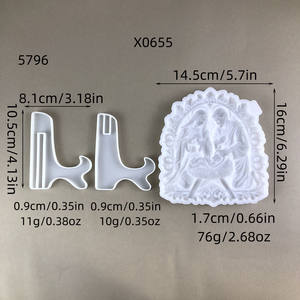 Molde de Silicona para Resina Hecho a Mano, Estilo DIY, Adornos Decorativos y Herramientas para Pasteles, Molde de Yeso para Resina - Product Image 3