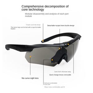<span class=keywords><strong>Gafas</strong></span> <span class=keywords><strong>de</strong></span> Protección para Tiro, Estilo Táctico CS, Resistentes a Impactos, Polarizadas, Media Montura, Correa Ajustable - Product Image 2
