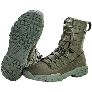 รองเท้าบูทผ้าใบหนังกลับสีเขียว น้ำตาล กากี ดำ รุ่น DFJB03 Asiaon - Product Image 1