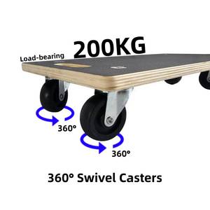 60*80 cm charge 500 kg <span class=keywords><strong>planche</strong></span> <span class=keywords><strong>à</strong></span> <span class=keywords><strong>roulettes</strong></span> meubles Transport roulant plate-forme rouleaux roues freins conseil chariot plate-forme OEM cadre - Product Image 6